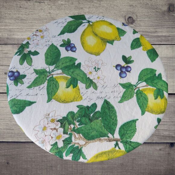 Kitchenaid Bowl Cover, Lemon and Floral Reversible Mixer Cover - Picture 4 of 7